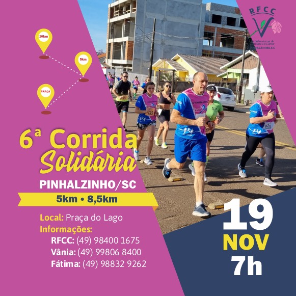 6ª CORRIDA SOLIDÁRIA - OUTUBRO ROSANOVEMBRO AZUL